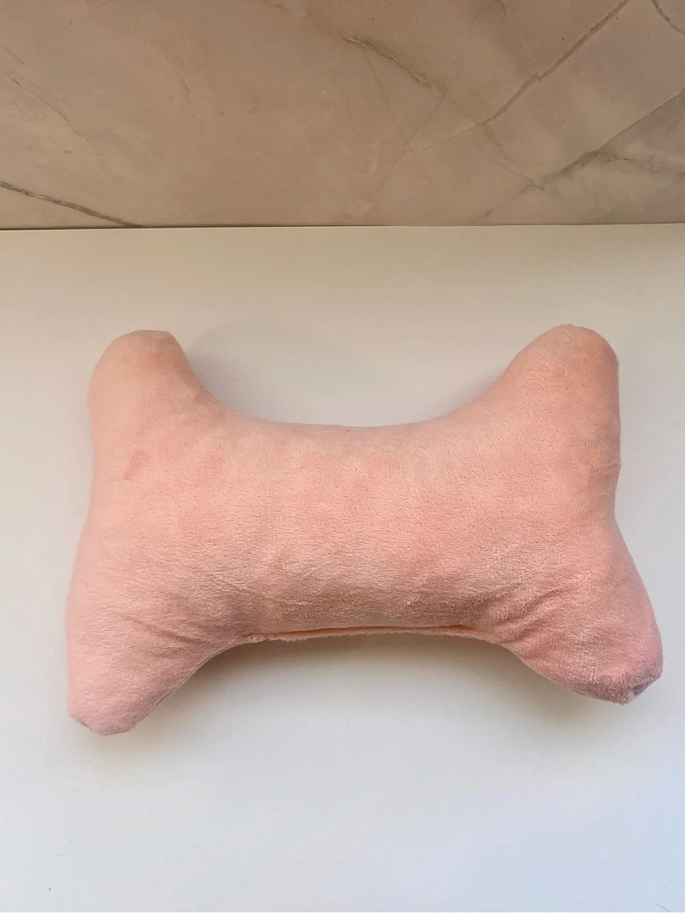 Plush Bone Dog Toy Pillow - Peach